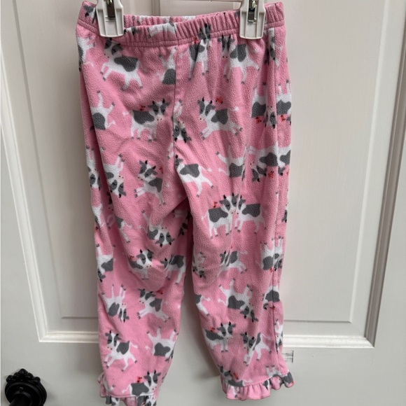 Simple Joys by Carter's 4T Girls Fleece Pajama Bottoms with Cows - Picture 4 of 5